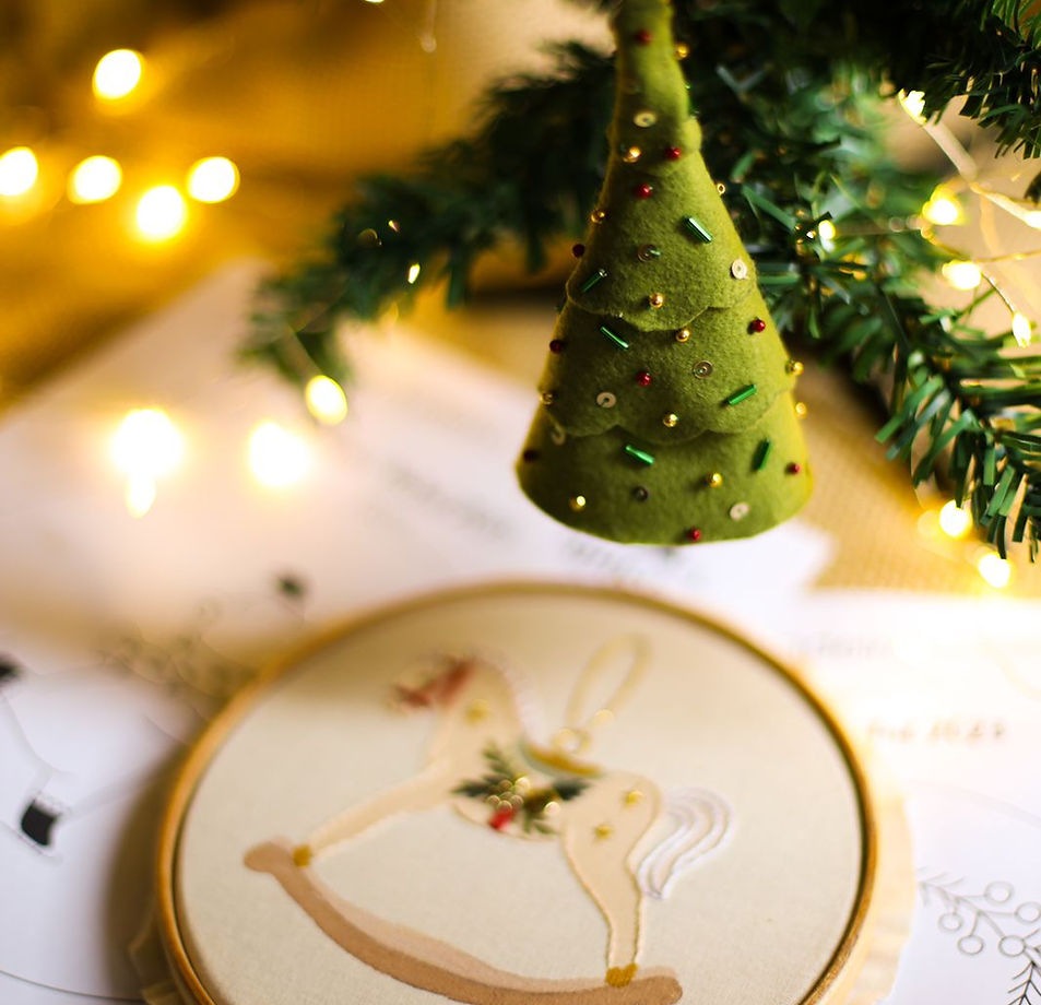 Bordado de Natal Manual